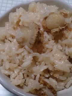ベビーホタテの炊き込みご飯-レシピのメイン写真