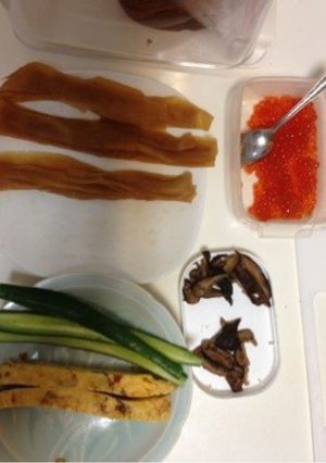 恵方巻き材料編（シイタケ、かんぴょう等）-レシピのメイン写真