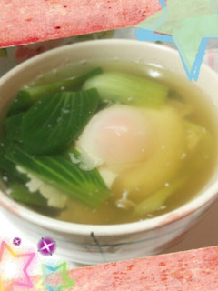 超簡単☆チンゲン菜と卵のスープ-レシピのメイン写真