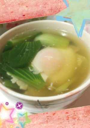 超簡単☆チンゲン菜と卵のスープ-レシピのメイン写真