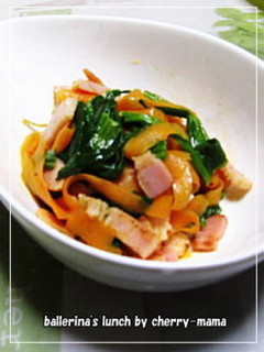 ニンジンとホウレンソウの麺つゆ炒め-レシピのメイン写真