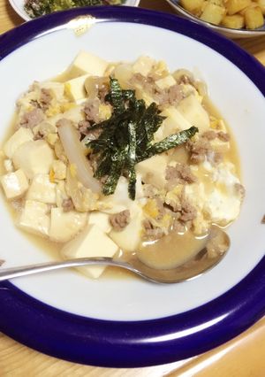 甘辛絶品～♡豆腐と挽き肉の卵とじ-レシピのメイン写真