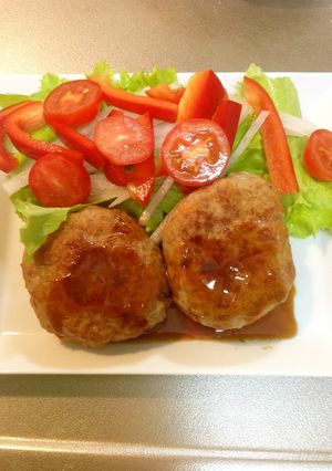 豚ひき肉ハンバーグ-レシピのメイン写真