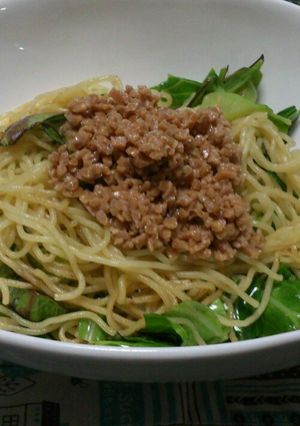 塩焼きそばのひきわり納豆のせ-レシピのメイン写真