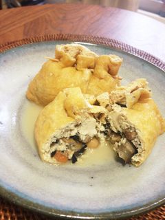 ひじきの煮物リメイク☆豆腐巾着煮-レシピのメイン写真