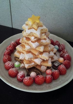 クリスマス パンケーキツリーケーキ-レシピのメイン写真