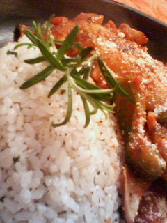 手羽先のトマト煮とガーリックご飯-レシピのメイン写真