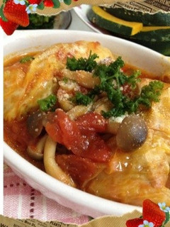 ♡ロールキャベツのトマト煮込み♡豆腐入-レシピのメイン写真