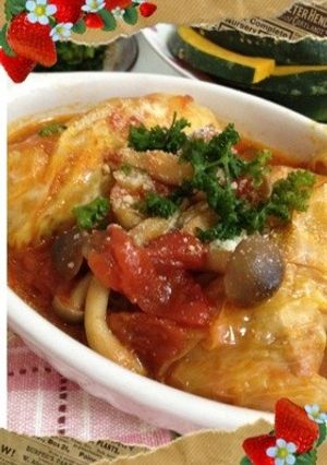 ♡ロールキャベツのトマト煮込み♡豆腐入-レシピのメイン写真
