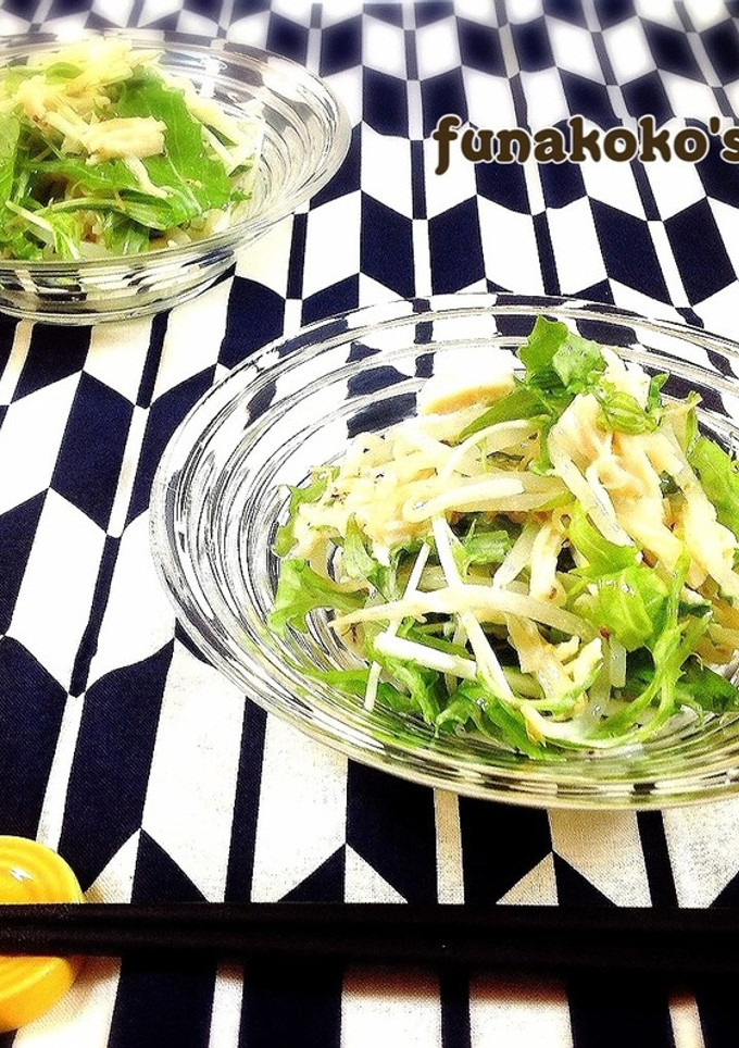 もやしと水菜♪マスマヨほたてサラダ-レシピのメイン写真