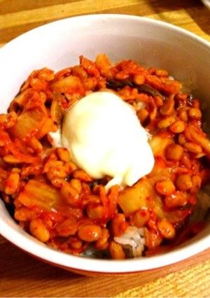 料理男子の納豆キムチ丼-レシピのメイン写真