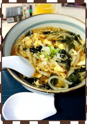 簡単！わかめと卵の優しいうどん♪-レシピのメイン写真