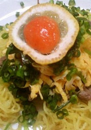山口県下関市の瓦そば風焼きそば-レシピのメイン写真