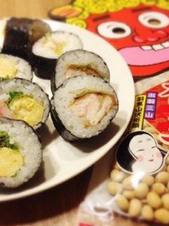 節分!簡単綺麗に巻けるよ♡恵方巻き、太巻-レシピのメイン写真