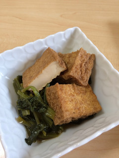 簡単、早い!小松菜と厚揚げ煮-レシピのメイン写真