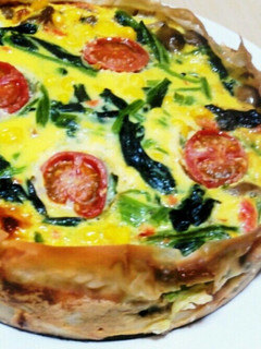 餃子とワンタンの皮で!簡単キッシュ!-レシピのメイン写真