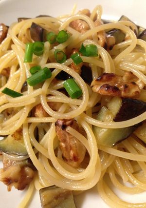 茄子とクルミのパスタ-レシピのメイン写真