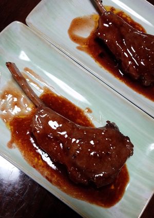 ラムチョップの蒸し焼き~赤ワインソース~-レシピのメイン写真