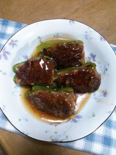 ピーマンの肉詰め 和風あんかけ-レシピのメイン写真