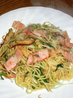 水菜とちりめん山椒の焼きそば-レシピのメイン写真