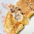 簡単ふんわり♪肉味噌入りオムレツ
