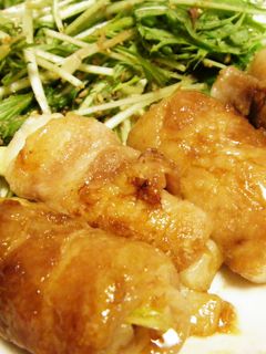 餅とねぎ❂豚肉巻き-レシピのメイン写真