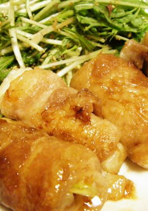 餅とねぎ❂豚肉巻き-レシピのメイン写真