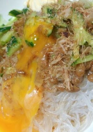 ヘルシー低カロリー♪玉子納豆サラダ春雨-レシピのメイン写真