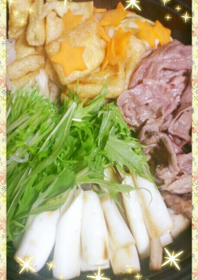 白だしで美味しい♪我が家のすき焼き鍋-レシピのメイン写真