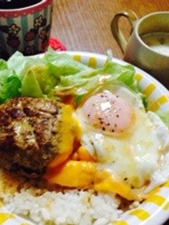 ロコモコ丼-レシピのメイン写真