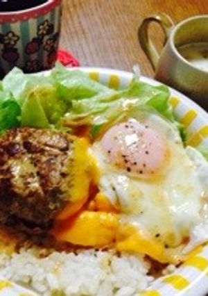 ロコモコ丼-レシピのメイン写真