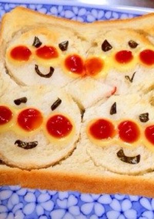 ☆アンパンマンのパズルトースト☆-レシピのメイン写真