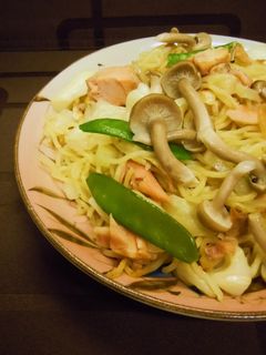 鮭とキャベツの塩焼きそば-レシピのメイン写真