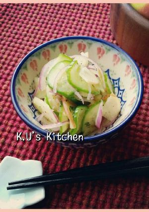 胡瓜とりんごのりんご酢和え-レシピのメイン写真