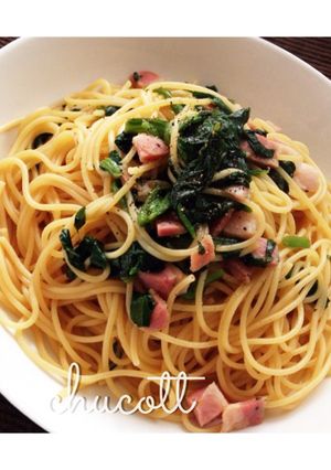 ほうれん草ベーコンバター醤油パスタ♡簡単-レシピのメイン写真