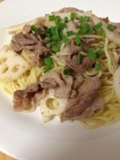 蓮根と豚肉の塩焼きそば-レシピのメイン写真