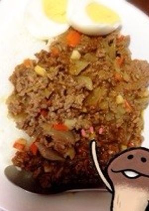 ご飯炊く間のドライカレー-レシピのメイン写真