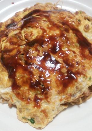 オムソバ♡納豆卵焼き乗せ-レシピのメイン写真