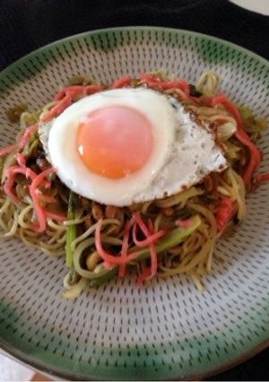 高菜と納豆で甘辛塩焼きそば-レシピのメイン写真