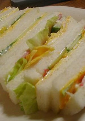 美味しい！ハムと卵のサンドイッチ-レシピのメイン写真