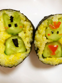 1歳児☆ひな祭りにも活躍♪キャラ巻き寿司-レシピのメイン写真