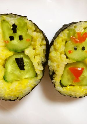 1歳児☆ひな祭りにも活躍♪キャラ巻き寿司-レシピのメイン写真