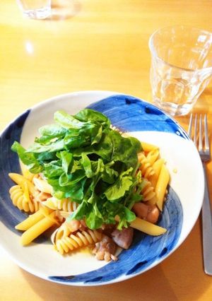 鶏とネギのラグーといろいろショートパスタ-レシピのメイン写真
