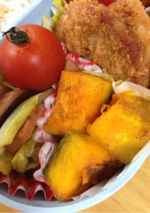 お弁当の隙間にかぼちゃをバターでチン-レシピのメイン写真