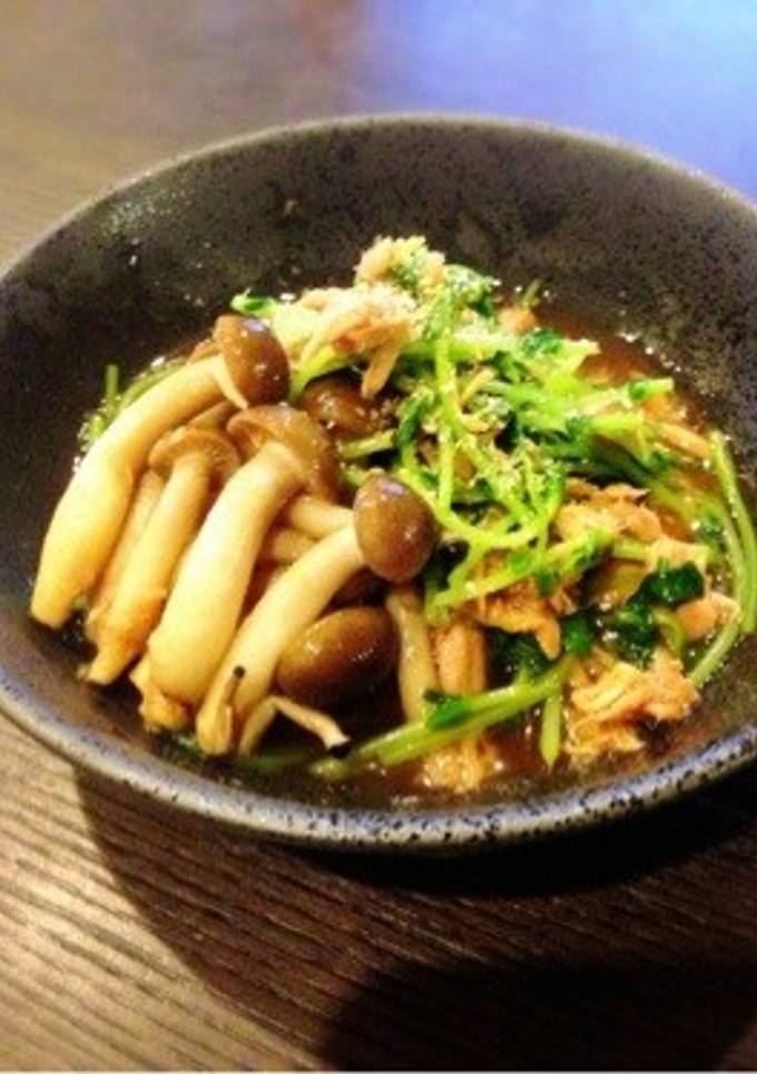 豆苗とツナとしめじ☆おひたし-レシピのメイン写真