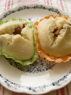 HKでまぜるだけ!煮豆でもっちり蒸しパン-レシピのメイン写真