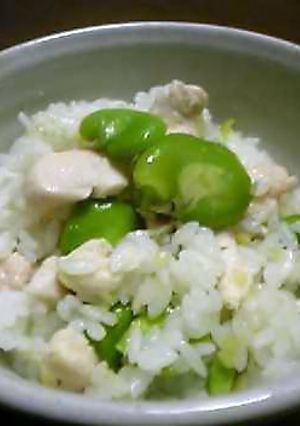 そら豆 と ささみ と しょうが のご飯-レシピのメイン写真