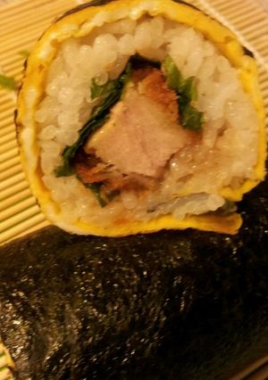 食べ過ぎ注意！？簡単カツ恵方巻き-レシピのメイン写真