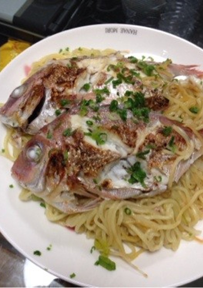 鯛めしを焼きそばで-レシピのメイン写真