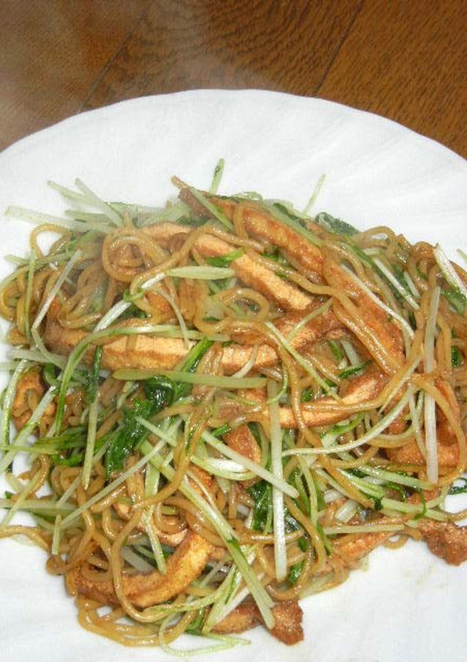 京揚げと水菜の焼きそば-レシピのメイン写真